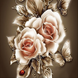 КДИ-0365 Набір діамантової вишивки Карамельні троянди