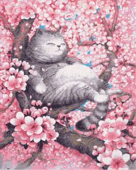 279 грн  Живопись по номерам BK-GX35033 Картина для рисования по номерам Кот в цветущем саду