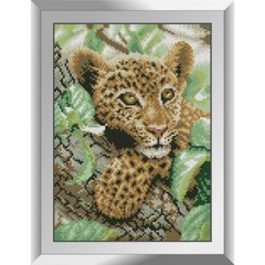 371 грн  Алмазная мозаика 31614 Детеныш леопарда Набор алмазной живописи