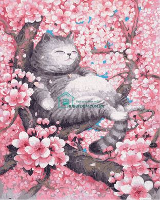279 грн  Живопис за номерами BK-GX35033 Картина для малювання за номерами Кіт в квітучому саду