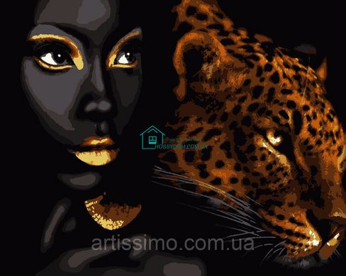 399 грн  Живопись по номерам PN6070 Картины по номерам Африканская жемчужина с золотой краской