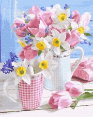 279 грн  Живопис за номерами BK-GX36058 Картина для малювання за номерами Весняні квіти