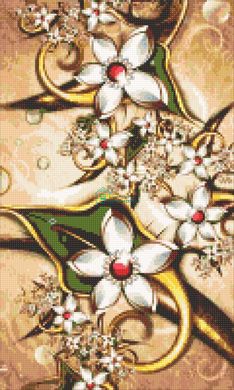 650 грн  Діамантова мозаїка DMP-309 Набір діамантової мозаїки на підрамнику Вінтажні квіти