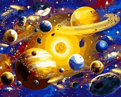 459 грн  Живопись по номерам VP1312 Картина-раскраска по номерам Солнечная система