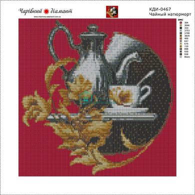 480 грн  Алмазная мозаика КДИ-0467 Набор алмазной вышивки Чайный натюрморт