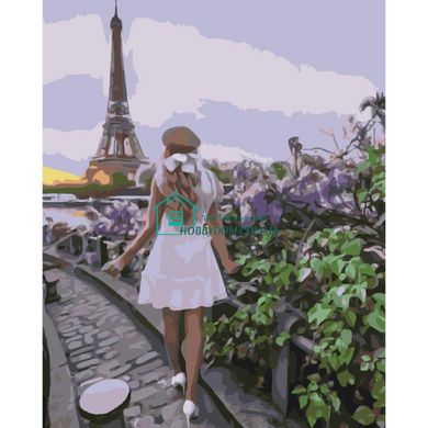 395 грн  Живопись по номерам Набір для розпису по номерах SY6534 "Прогулянка Парижем", кольоровий холст