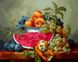 VP597 Раскраска по номерам Натюрморт с арбузом и виноградом. худ. Хабор Тот
