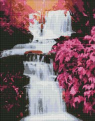 535 грн  Алмазная мозаика AMO7236 Алмазная вышивка Тропический водопад 40 х 50 см