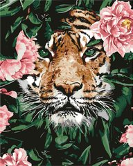 329 грн  Живопис за номерами KH4172 Картина-розмальовка Тигр в квітах