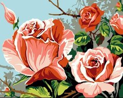 425 грн  Живопис за номерами PGX30288 Розмальовка за номерами Цвітіння троянд