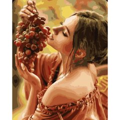 395 грн  Живопис за номерами Набір для розпису по номерах Дівчина з виноградом ,40х50 см, SY6748