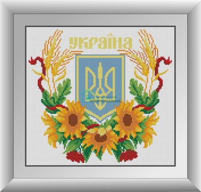 315 грн  Алмазная мозаика 30085 Набор алмазной мозаики Герб Украины 2