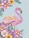 EJ1049 Набор алмазной мозаики на подрамнике Фламинго в цветах