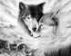 КДИ-0548 Набор алмазной вышивки Пара волков – Любовь и верность