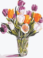 240 грн  Живопись по номерам AS0488 Набор живописи по номерам Разноцветные тюльпаны