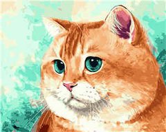395 грн  Живопись по номерам VA-1294 Набор для рисования по номерам Рыжий кот с голубыми глазами