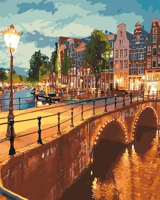 299 грн  Живопис за номерами KH3578 Картина-розмальовка Вечірній Амстердам