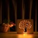 Світильник нічник ArtEco Light з дерева LED Деревце, з пультом та регулюванням світла, колір теплий білий