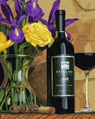 279 грн  Живопис за номерами BK-GX34638 Картина для малювання за номерами Квіти і червоне вино