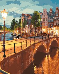 329 грн  Живопись по номерам KH3578 Картина-раскраска Вечерний Амстердам