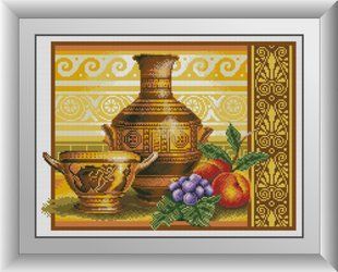 30214 Ваза з персиками Набір алмазної мозаїки
