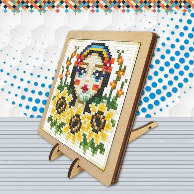 300 грн  Алмазная мозаика DMW-020 Набор алмазной живописи на деревяной основе Украиночка