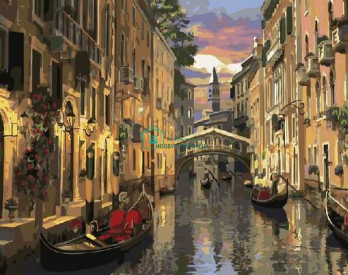329 грн  Живопись по номерам BK-GX4655 Набор для рисования картины по номерам Ночная Венеция
