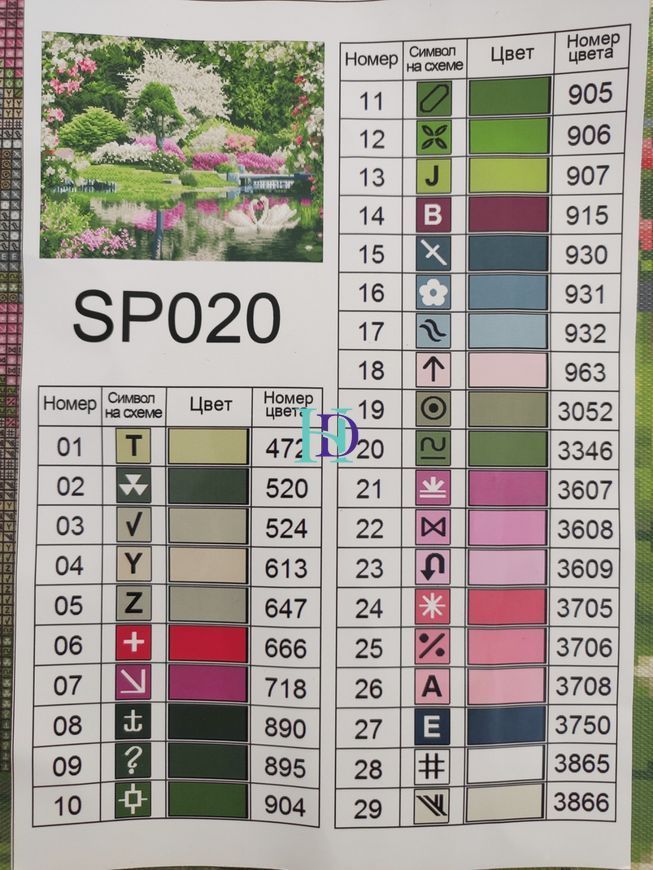 SPR020 Набір діамантової мозаїки на підрамнику Чарівна весна 40х50см
