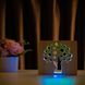 Світильник нічник ArtEco Light з дерева LED Деревце, з пультом та регулюванням кольору, подвійний RGB