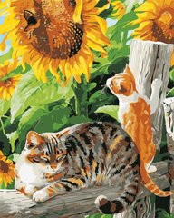 319 грн  Живопис за номерами AS0547 Картина-набір по номерам Сільські коти
