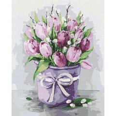 299 грн  Живопись по номерам KH2958 Картина для рисования по номерам Изящные тюльпаны