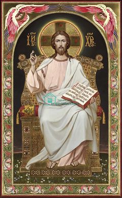 1 350 грн  Діамантова мозаїка КДИ-0974 Набір алмазної вишивки Ікона Ісус на престолі