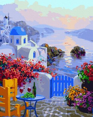 279 грн  Живопись по номерам BK-GX33729 Набор живописи по номерам Греческий остров