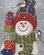 АЛМР-118 Набор алмазной мозаики на подрамнике Снеговик с подарками, 40*50 см