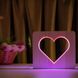 Светильник ночник ArtEco Light из дерева LED Сердце, с пультом и регулировкой цвета, двойной RGB