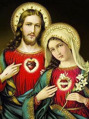 1 250 грн  Алмазная мозаика КДИ-0975 Набор алмазной вышивки Икона Святые сердца Иисуса и Марии