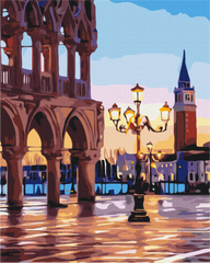 299 грн  Живопис за номерами BS32268 Набір для малювання картини за номерами Вечірня площа Венеції