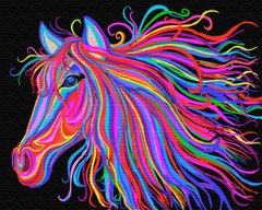 329 грн  Живопись по номерам BK-GX29429 Картина для рисования по номерам Радужный конь