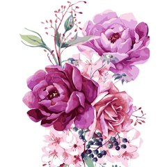 395 грн  Живопис за номерами Набір для розпису по номерах VA-3302 "Букет рожевих квітів", розміром 40х50 см
