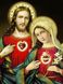 КДИ-0975 Набор алмазной вышивки Икона Святые сердца Иисуса и Марии