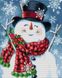 АЛМР-119 Набор алмазной мозаики на подрамнике Снеговик в шарфе, 40*50 см