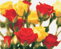319 грн  Живопись по номерам AS0851 Набор для рисования по номерам Желто-красные розы