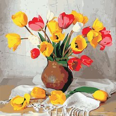 319 грн  Живопись по номерам AS0951 Набор для рисования по номерам Цветные тюльпаны