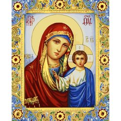 395 грн  Живопис за номерами VA-2984 Картина за номерами Ікона Божої Матері з Ісусом