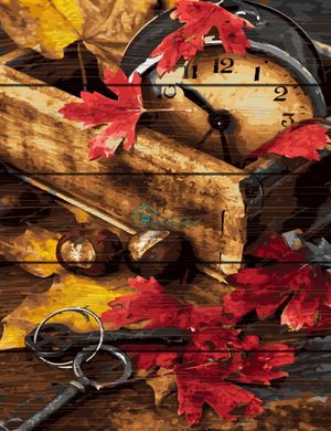 496 грн  Живопись по номерам RA-GXT31990 Раскраска по номерам на деревяной основе Осенняя композиция