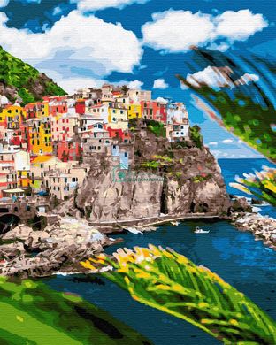 329 грн  Живопись по номерам BK-GX32323 Картина для рисования по номерам Курортный городок в Италии