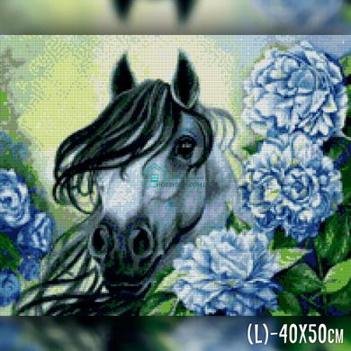 650 грн  Алмазная мозаика TWD20031 Набор алмазной вышивки Лошадь в цветах