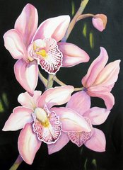 980 грн  Алмазная мозаика КДИ-1087 Набор алмазной вышивки Розовая орхидея