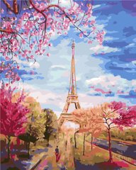 319 грн  Живопись по номерам AS0137 Раскраска по номерам Весеннее небо Парижа