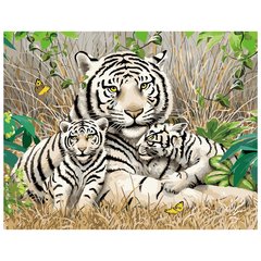 395 грн  Живопись по номерам VA-1705 Набор для рисования по номерам Семья бенгальских тигров